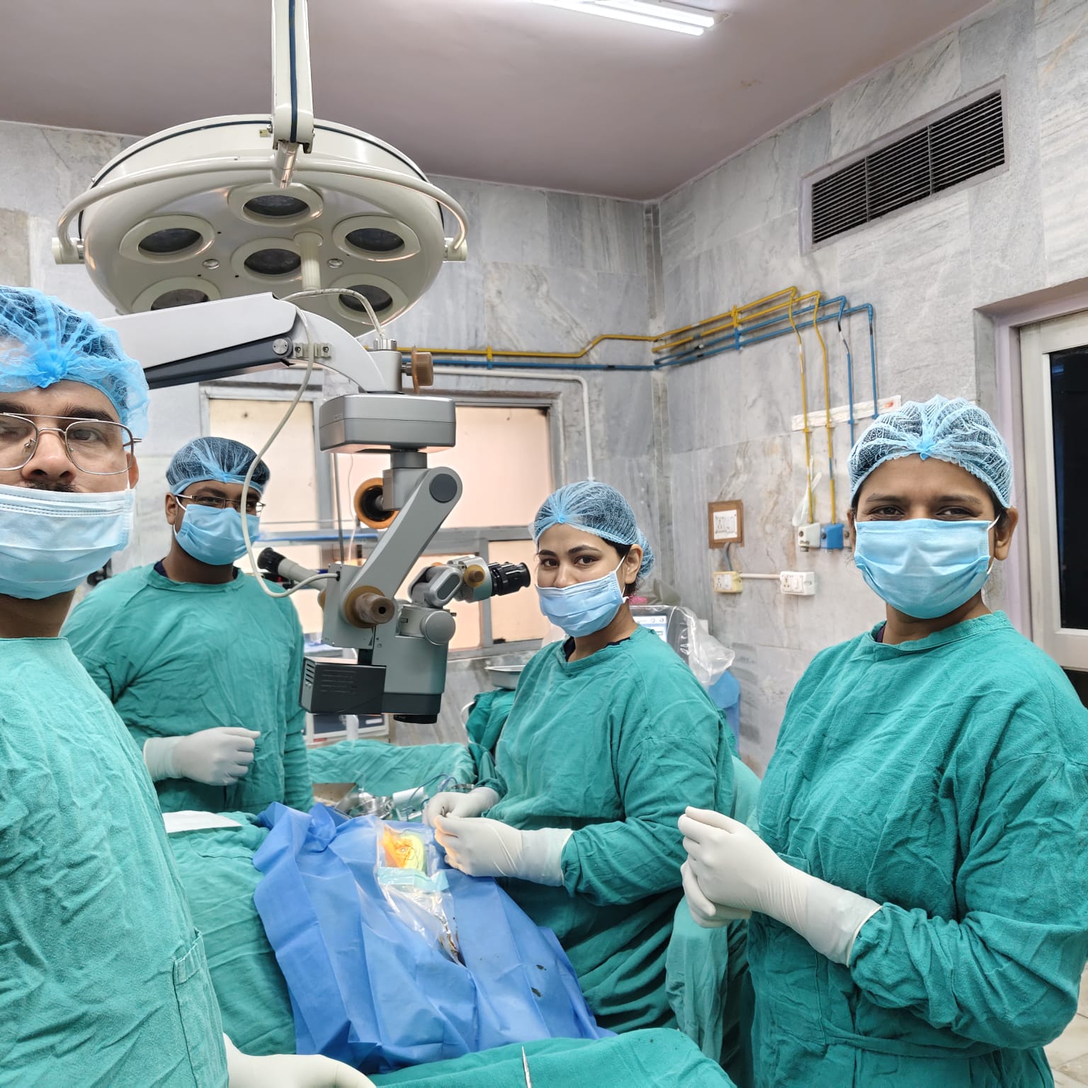Eye surgery team